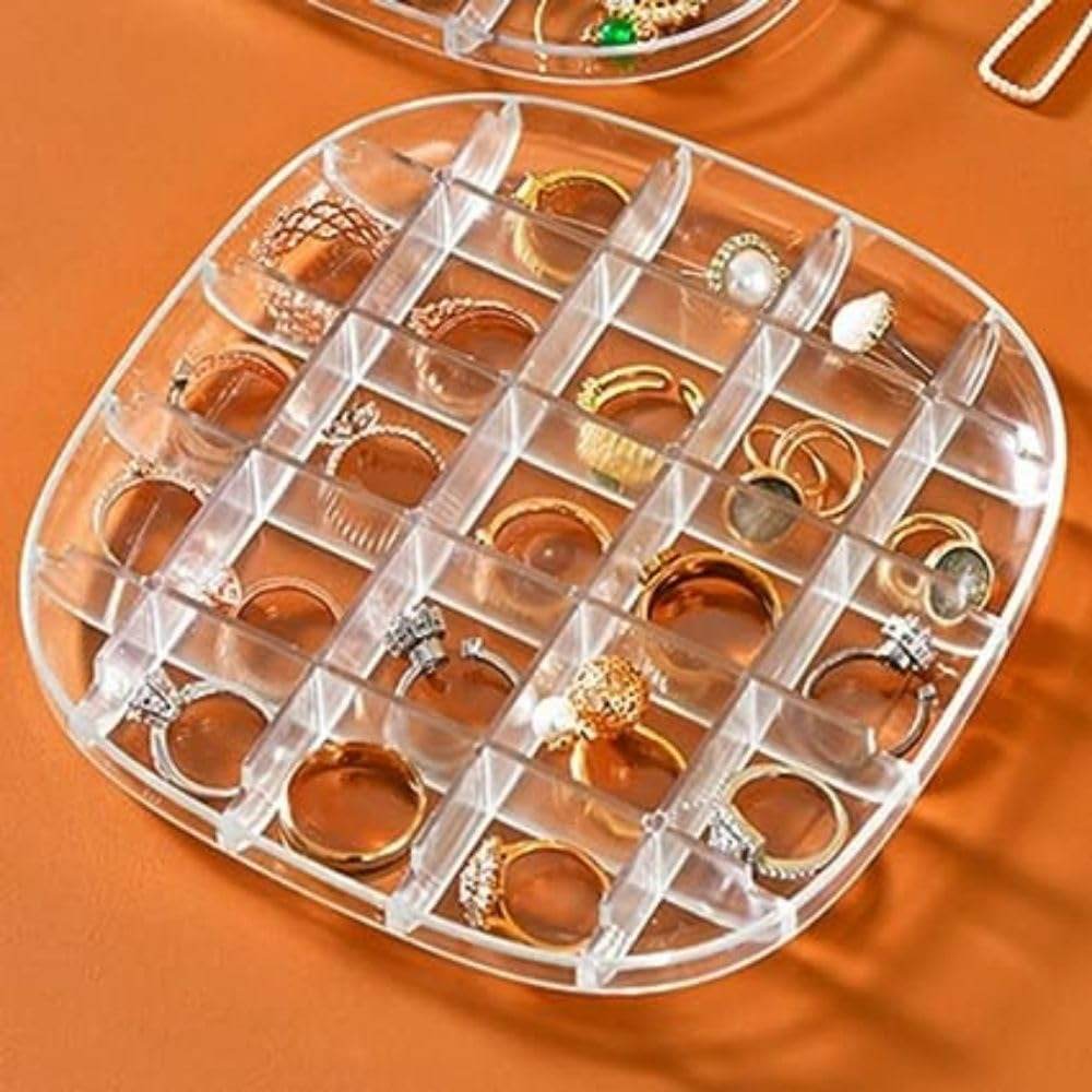 Transparent Jewellery Tray Organiser (2 Layers) - DMC Wholesale