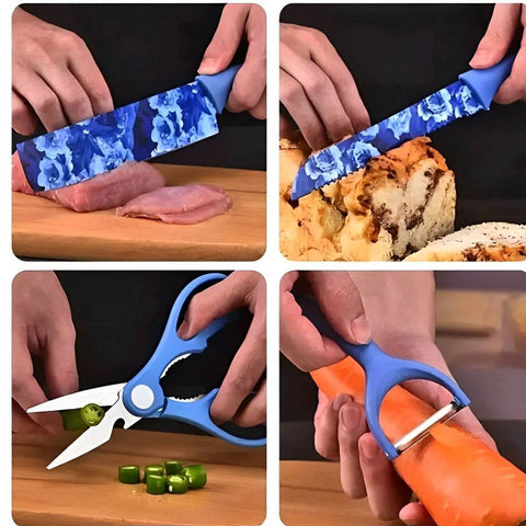 Stainless Steel Corrugated Knife Set (6 pcs) - Alt View