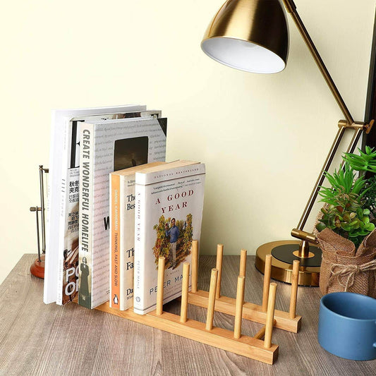 Wooden Plate Rack (8 Slots) - DMC Wholesale