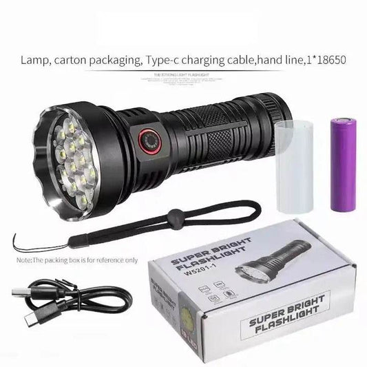 High Lumen Powerful USB Rechargeable Flashlight - DMC Wholesale