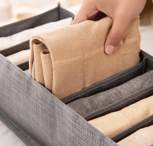 Partitioned Collapsible Cloth Storage Organiser Set (3 pcs) - DMC Wholesale