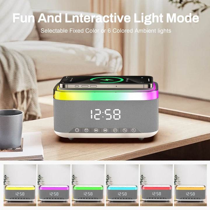 Smart Home Wireless Charging Stand, Speaker, and Digital Clock - DMC Wholesale