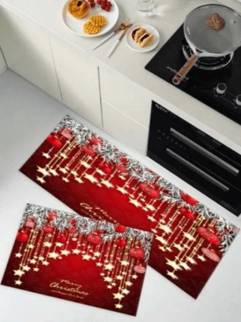 Kitchen Mat Set (3D)(2 pcs)(Christmas Message) - DMC Wholesale