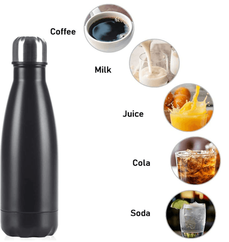 Double Wall Vacuum Insulated Stainless Steel Bottle (750ml)(Black) - Alt View