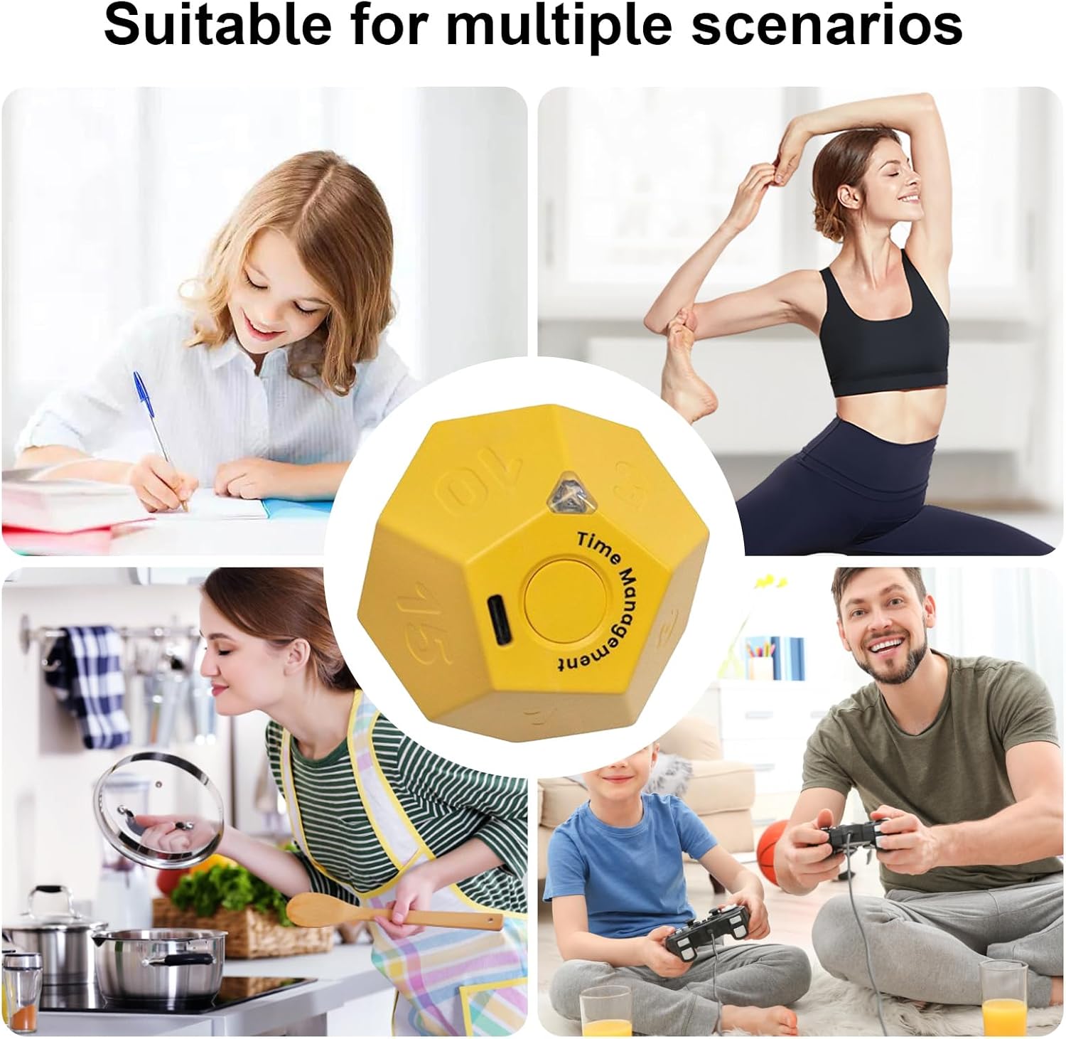 Rotating Cube Clock For Desk And Kitchen – DMC Wholesale