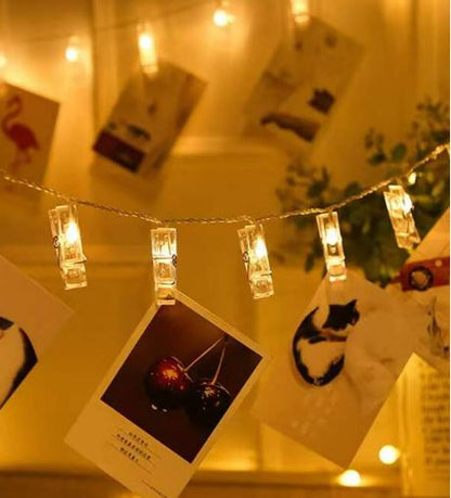 Solar Photo Peg String Light (30L)(6M)(Yellow)