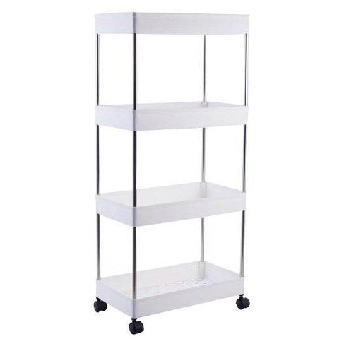 Multipurpose Space Saving Side Shelf Trolley (4 Tier) - Alt View