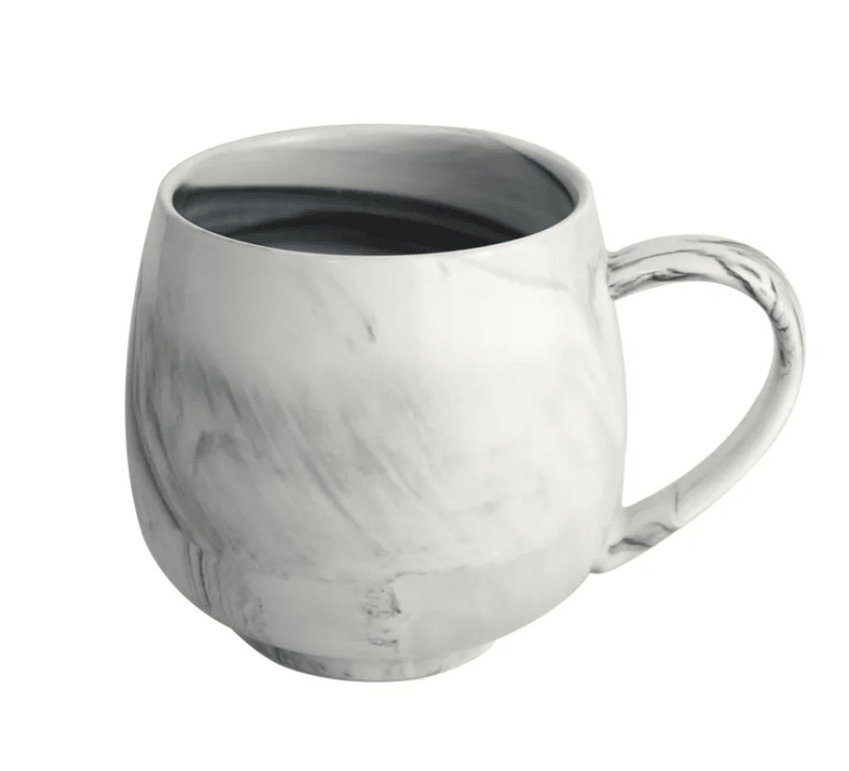 Round Ceramic Marble Coffee Cup (350ml) - DMC Wholesale