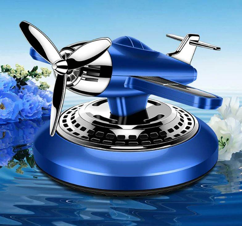 Solar Plane Car Rotating Air Freshener - DMC Wholesale