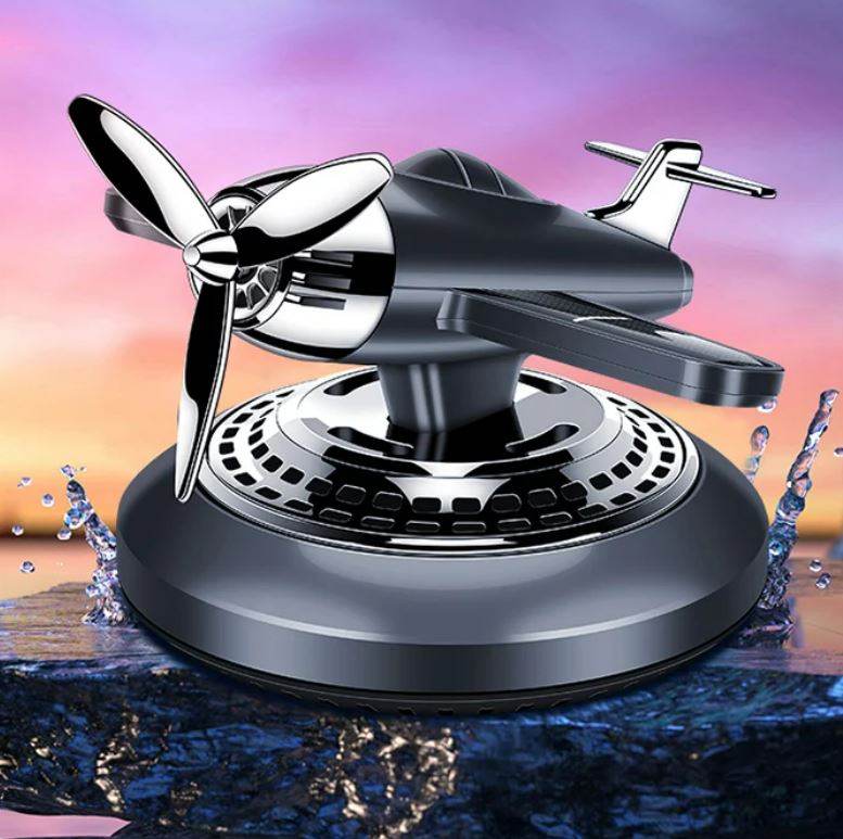 Solar Plane Car Rotating Air Freshener - DMC Wholesale