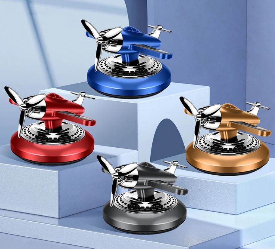 Solar Plane Car Rotating Air Freshener - DMC Wholesale