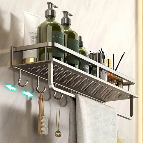 Towel Rod Wall Mounted Storage Rack (50cm) - Alt View