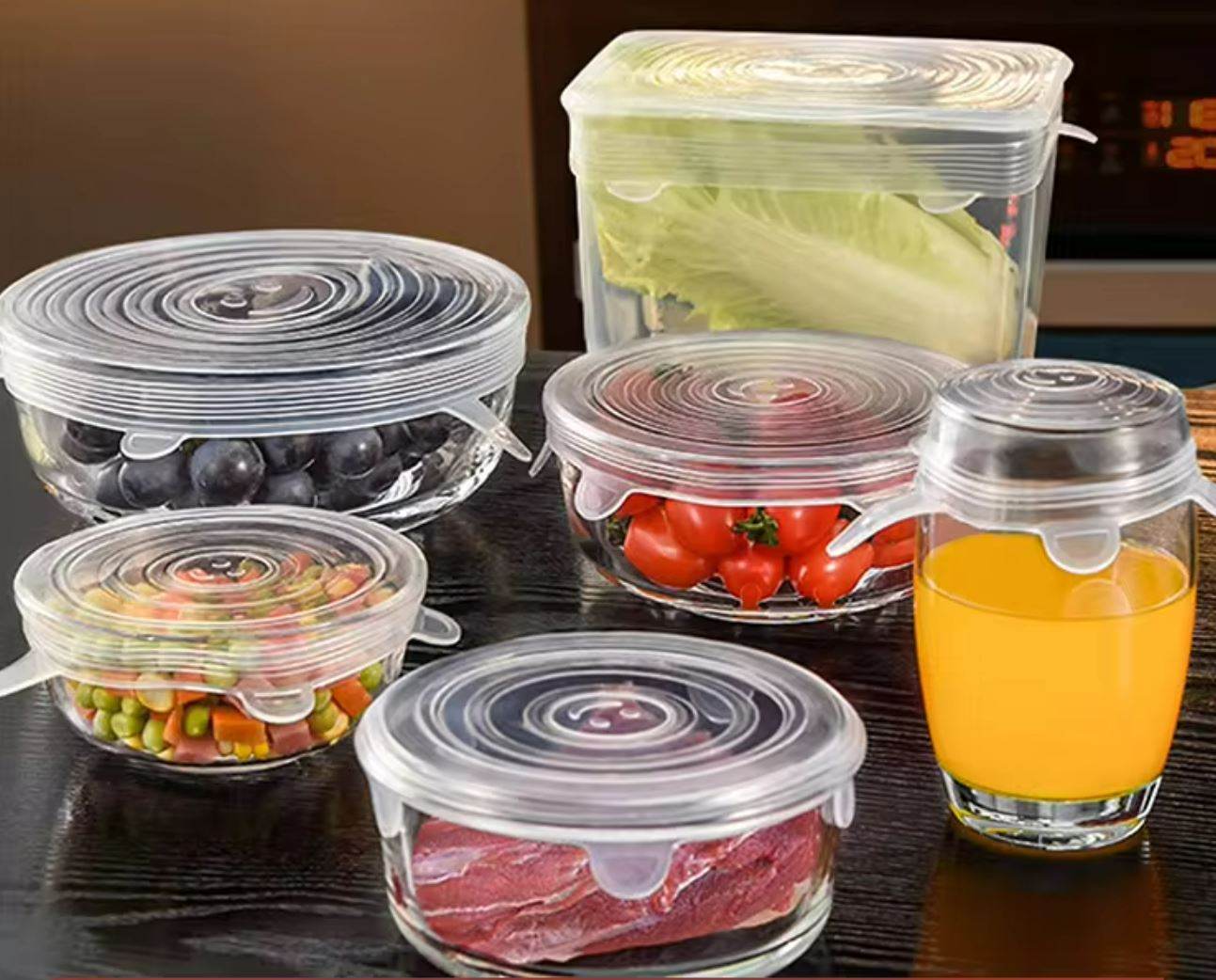 Reusable Stretch Silicone Lids (6 pcs) - DMC Wholesale