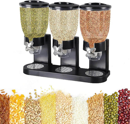 Triple Canister Dry Food Dispenser - DMC Wholesale