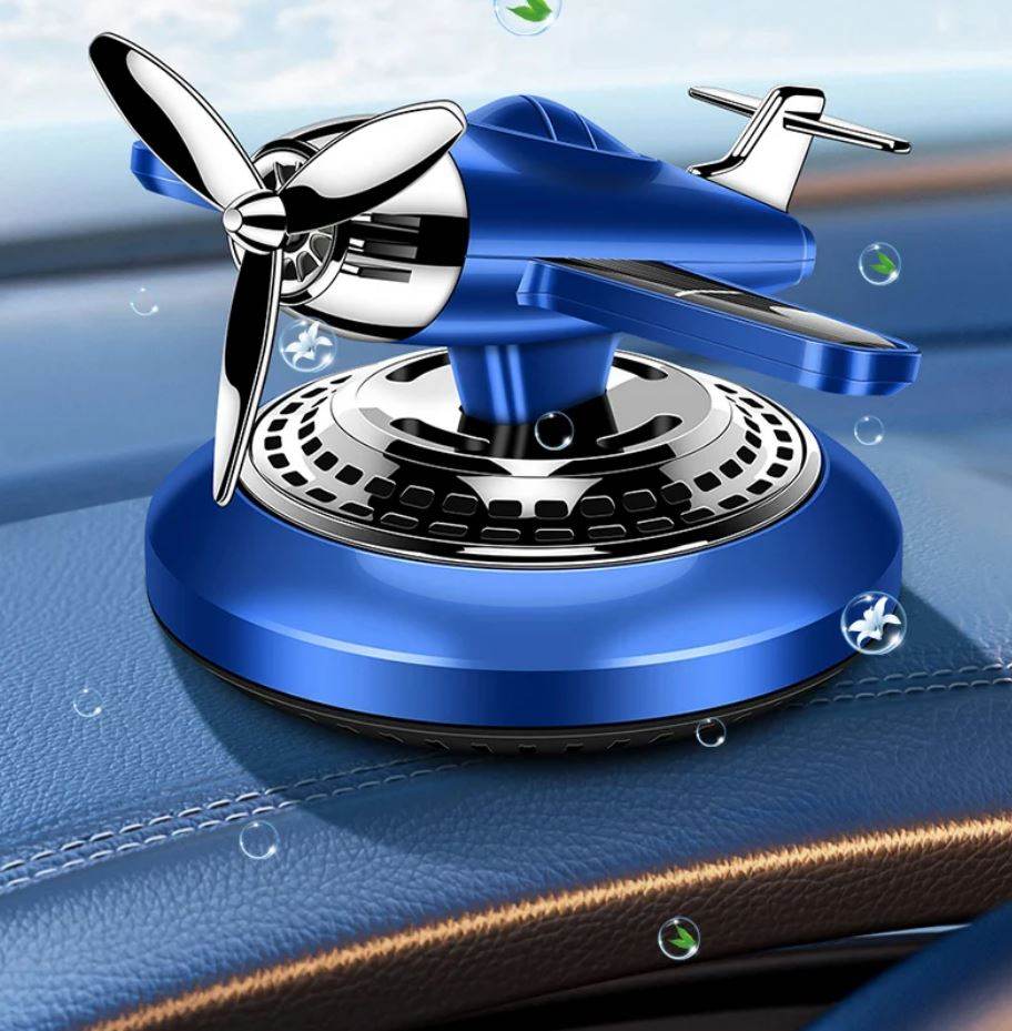 Solar Plane Car Rotating Air Freshener - DMC Wholesale