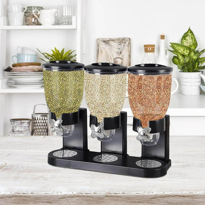 Triple Canister Dry Food Dispenser - DMC Wholesale