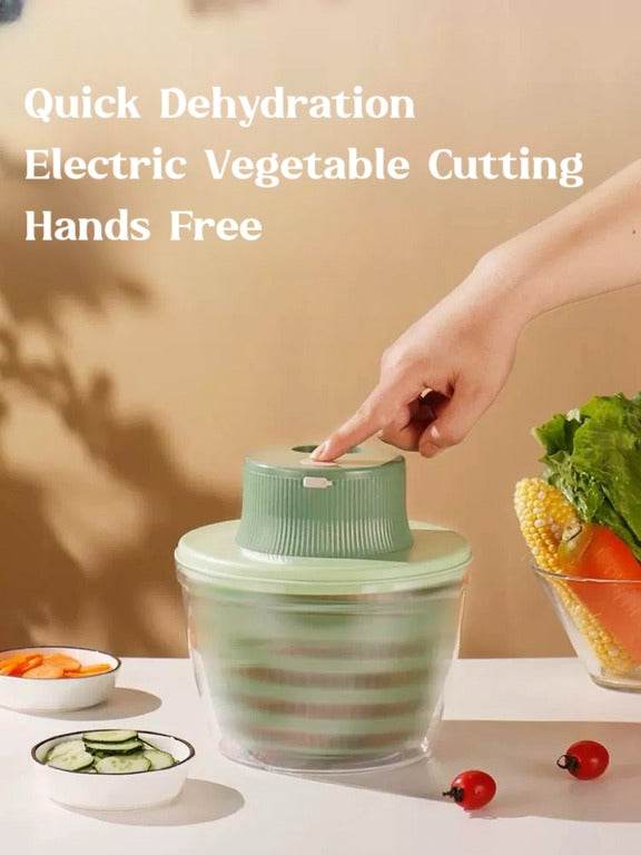 Multifunctional Electric Vegetable Chopper and Salad Spinner - DMC Wholesale