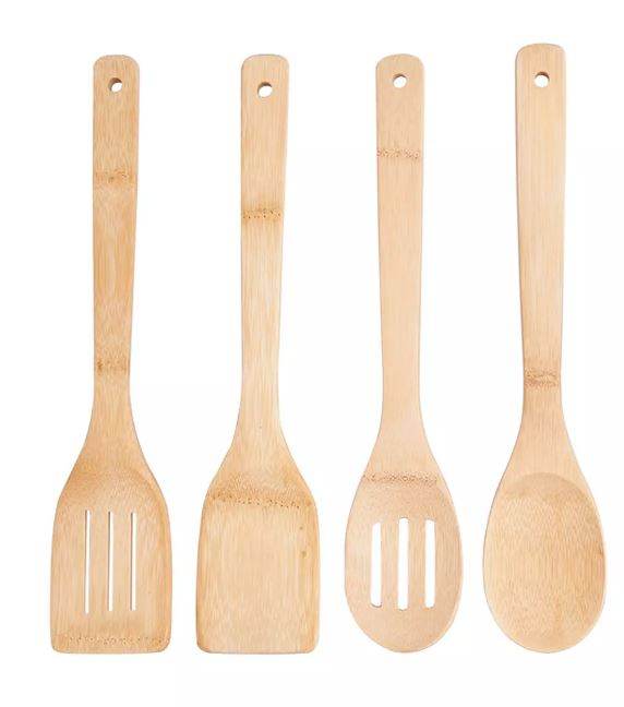 Bamboo Spatula And Spoon Set (4 pcs) - DMC Wholesale
