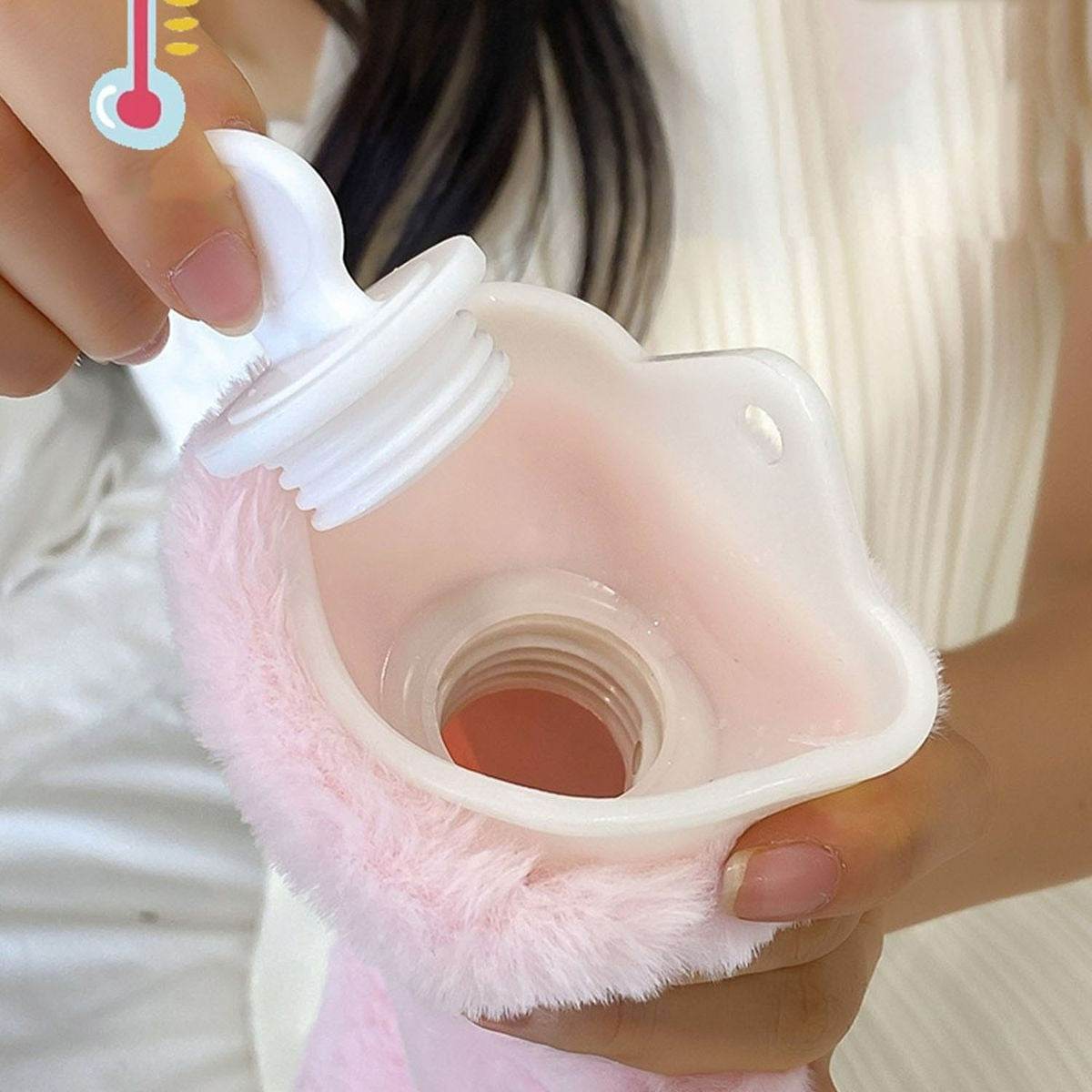 Extra Long Water Injection Hot Water Bottle (Pink) - DMC Wholesale