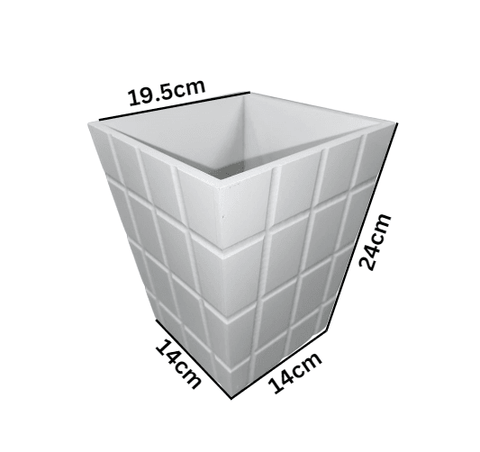 Large Square Flower Pot (24cm) - Alt View
