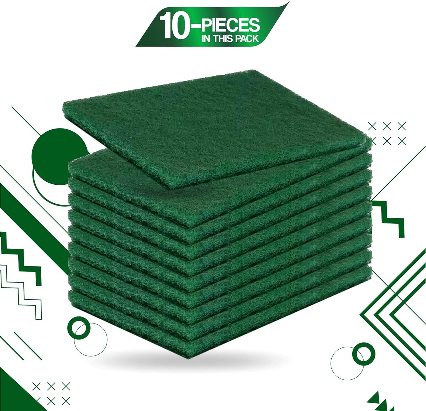 Durable Scouring Pad Set (10 pcs)