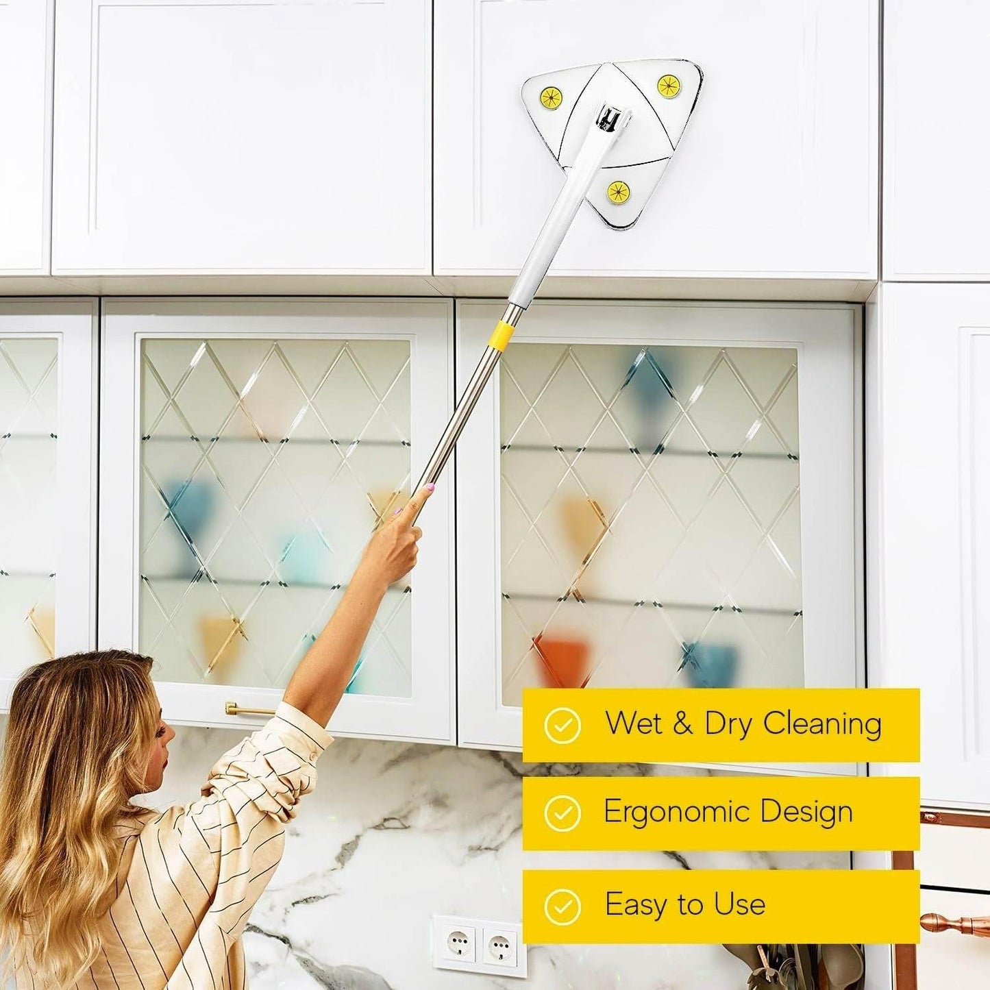 Rotatable Adjustable Cleaning Mop - DMC Wholesale