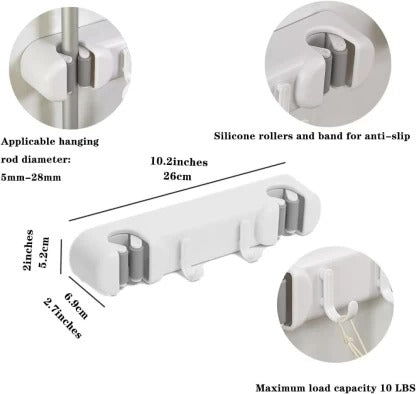 Mop Broom Organiser Wall Mount