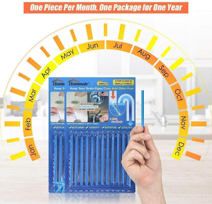 Drain Cleaner Stick Set (12 pcs) - DMC Wholesale