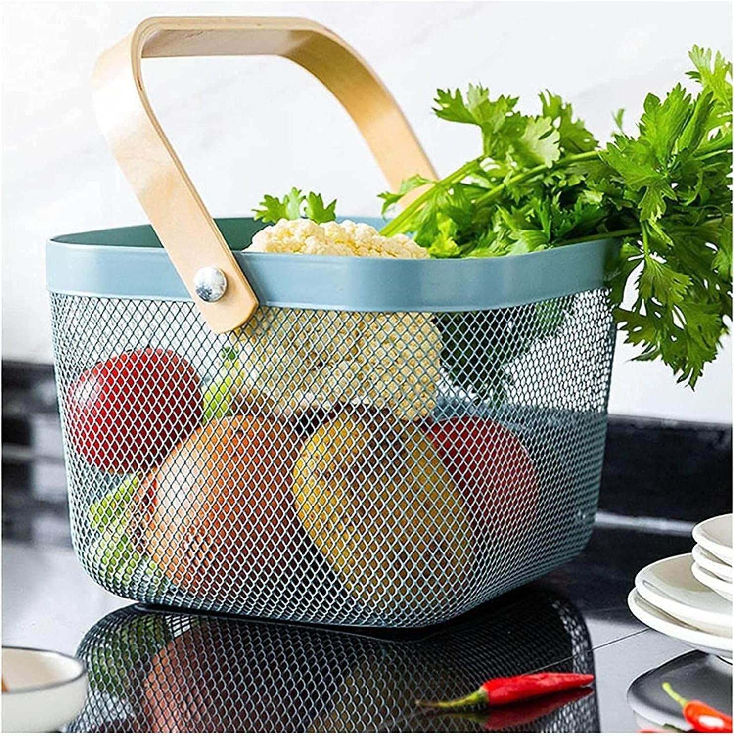 Steel Wire Basket With Handle (Small) - DMC Wholesale