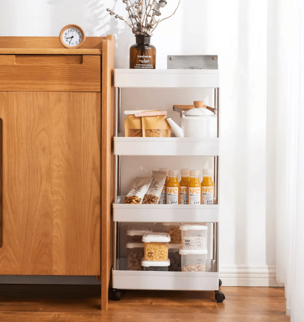 Multipurpose Space Saving Side Shelf Trolley (4 Tier) - DMC Wholesale