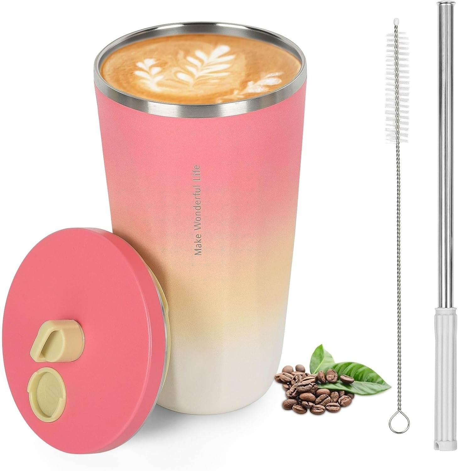 Gradient Tumbler With Straw (600ml) - DMC Wholesale