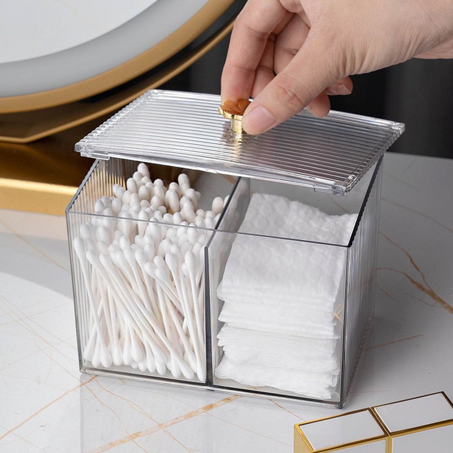 Square Acrylic Cosmetic Organiser Storage Box - DMC Wholesale