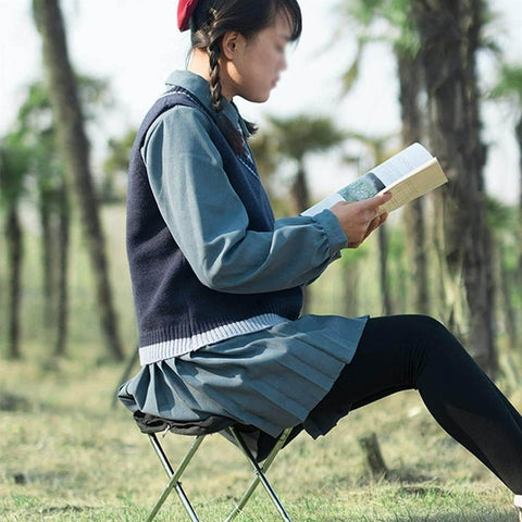 Mini Portable Folding Camping Stool In A Bag - Alt View