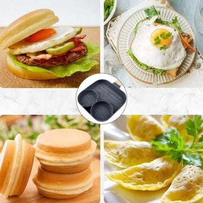 Three Division Multipurpose Non-Stick Omelet Pan - DMC Wholesale