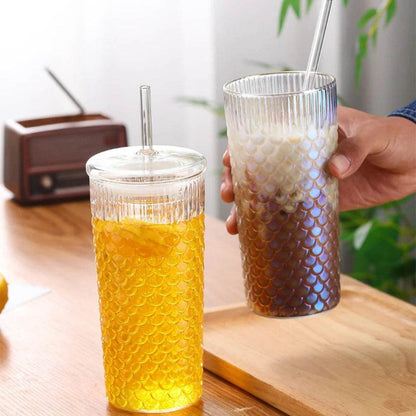 Clear Wavy Glass Tumbler (600ml)(Each) - DMC Wholesale