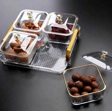 Multifunctional Snacks Dish Tray (4 Bowls) - DMC Wholesale