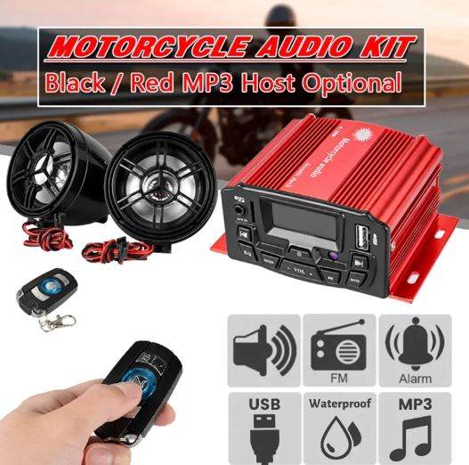 Audio Remote Control Motorcycle Sound System (12V) - DMC Wholesale