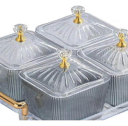 Multifunctional Snacks Dish Tray (4 Bowls) - DMC Wholesale
