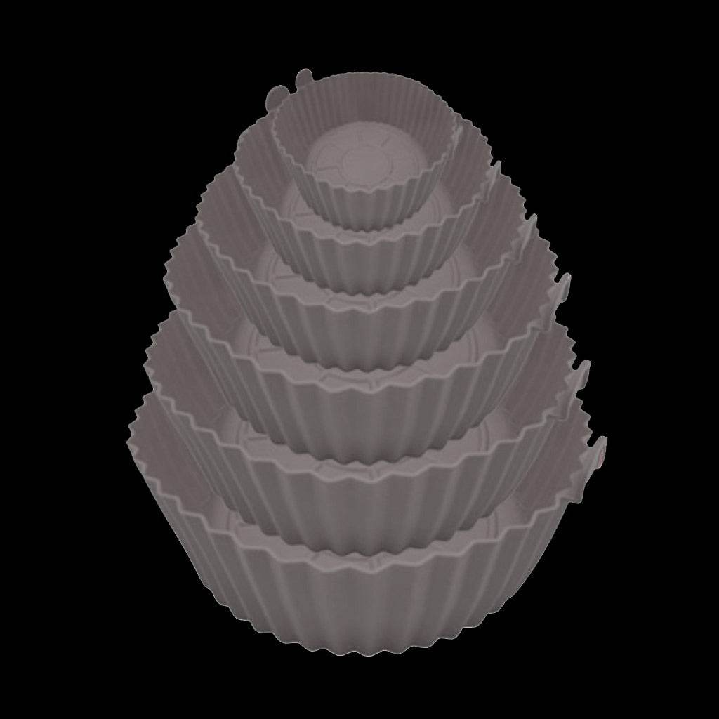 Silicone Air Fryer Liners (6 pcs)(Grey) - DMC Wholesale