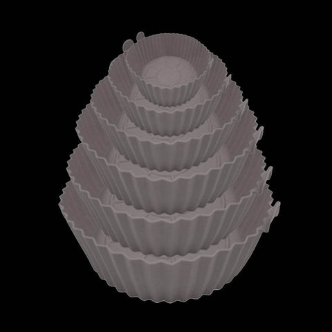 Silicone Air Fryer Liners (6 pcs)(Grey) - Alt View