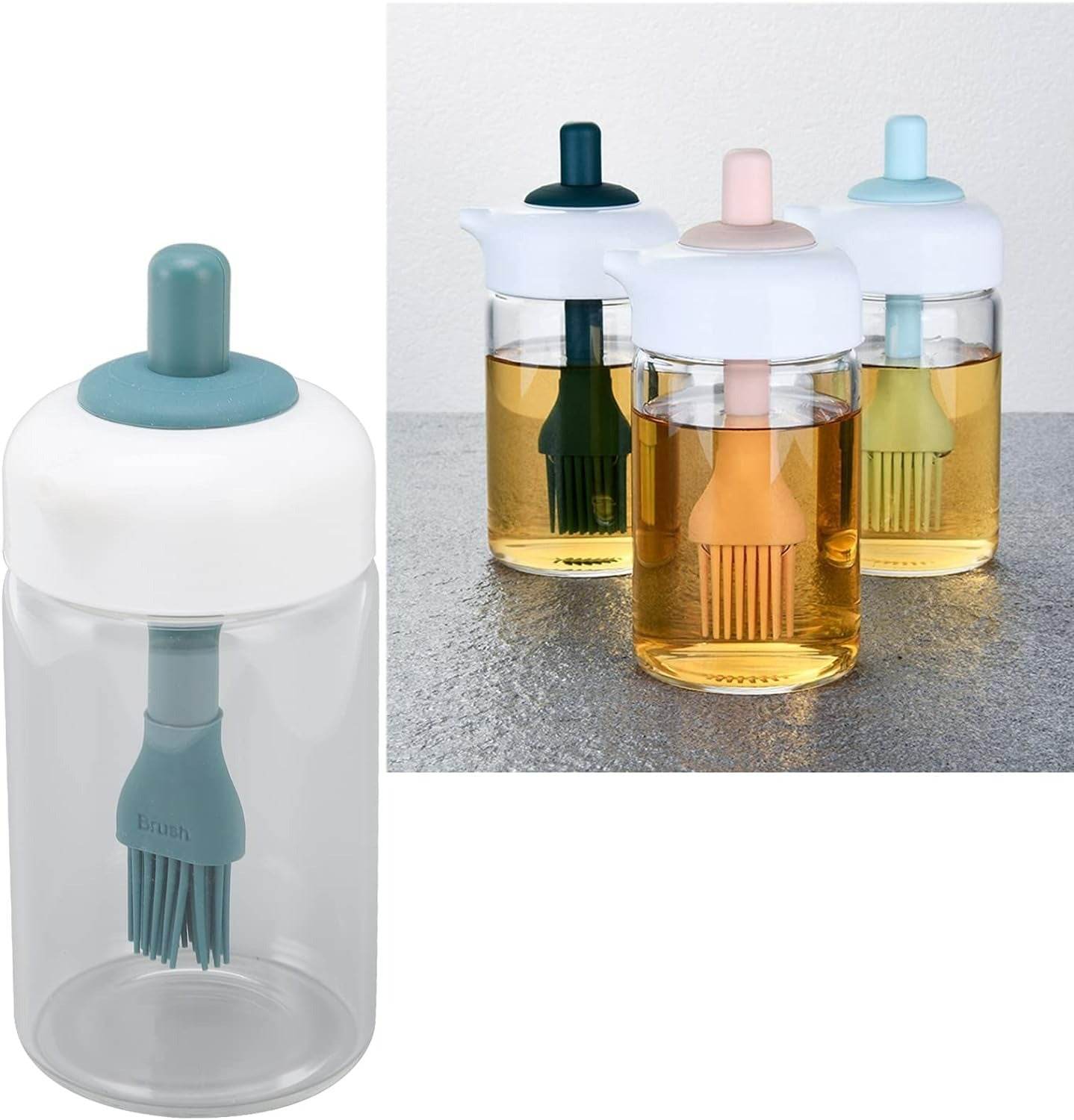 2in1 Oil Dispenser Bottle With Brush - DMC Wholesale