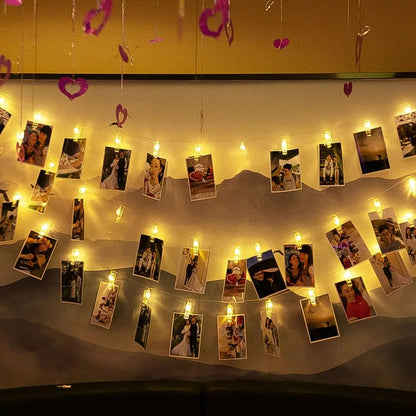 Solar Photo Peg String Light (30L)(6M)(Yellow)