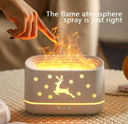 Deer Flame Humidifier With Atmosphere Light - DMC Wholesale