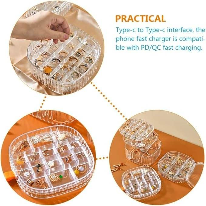 Transparent Jewellery Tray Organiser (3 Layers) - DMC Wholesale