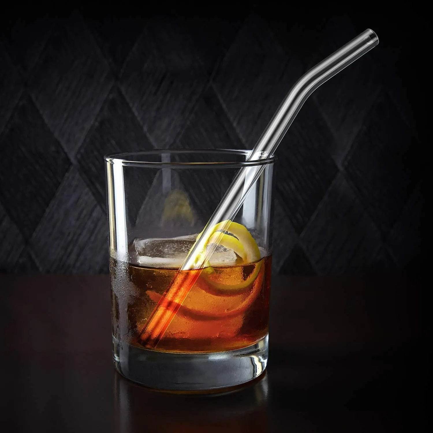 Clear Reusable Glass Straws (4 pcs) - DMC Wholesale