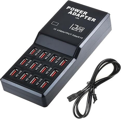 12-Port 60W Multiple USB Charging Station