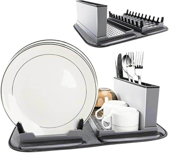 Collapsible Dish Drying Rack with Mat - DMC Wholesale