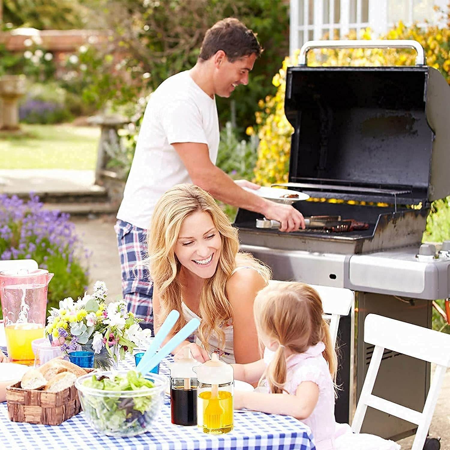 2in1 Oil Dispenser Bottle With Brush - DMC Wholesale