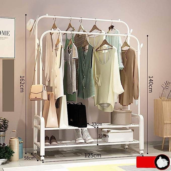 Clothing Garment Rack With Wheels - DMC Wholesale