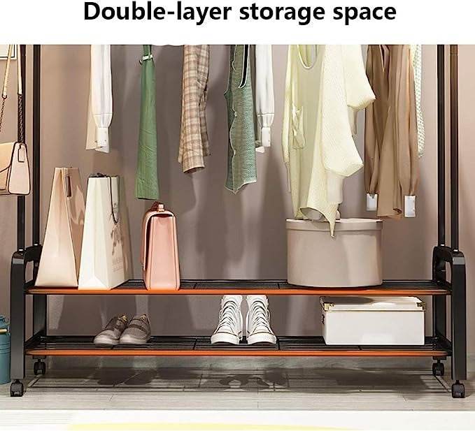 Clothing Garment Rack With Wheels - DMC Wholesale
